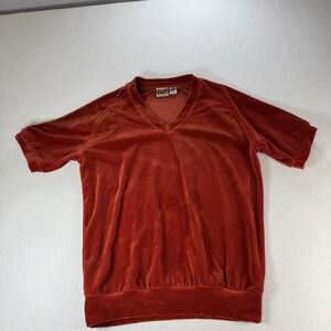 Vtg 70s Authentic Loafers By RYK Beverly Hills Unisex Velour  Shirt Size L Retro